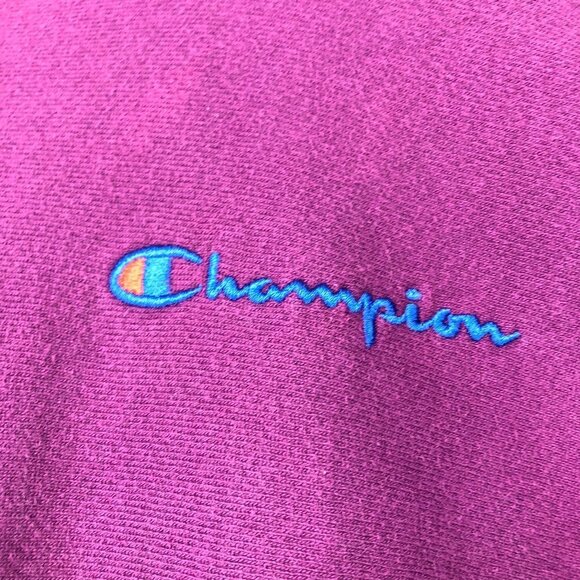 Champion Reverse Weave  script purple pullover hoodie women’s small - Picture 10 of 15